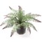 20" Frost River Fern Bush – Dusty Silk Faux Plant for Indoor & Outdoor Home & Office Decor